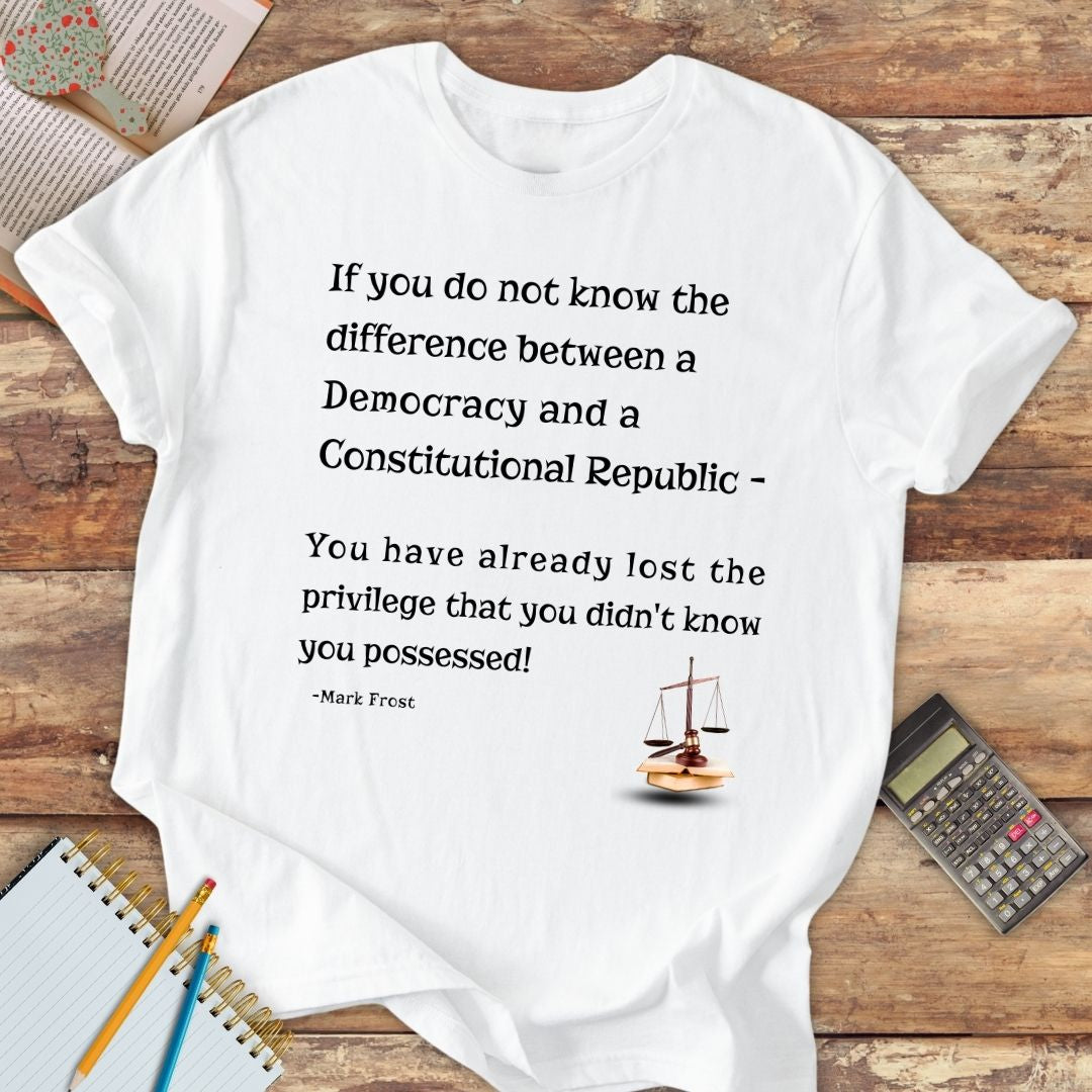 Short-Sleeve Unisex T-Shirt - Democracy versus Constitutional Republic