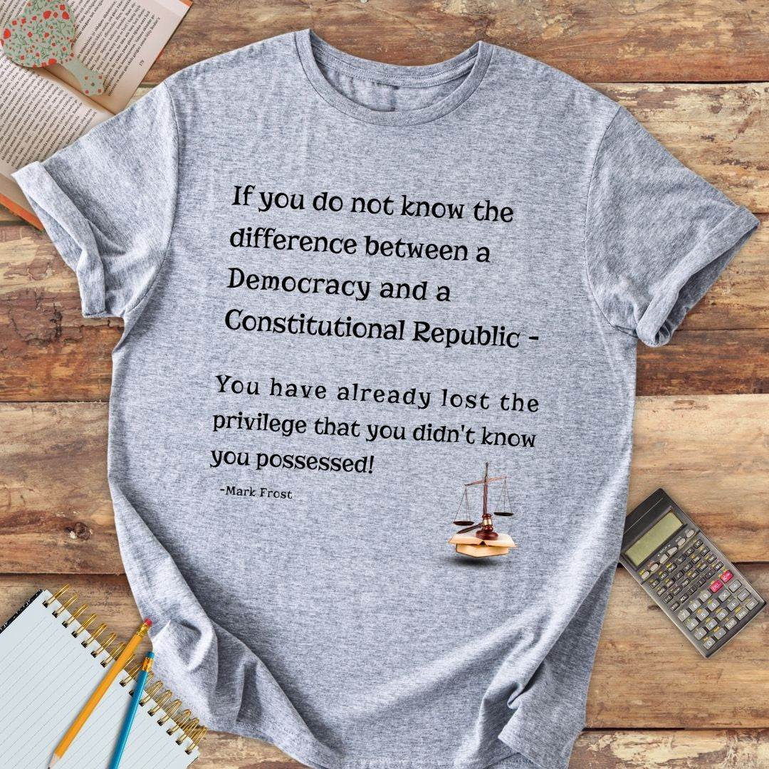 Short-Sleeve Unisex T-Shirt - Democracy versus Constitutional Republic
