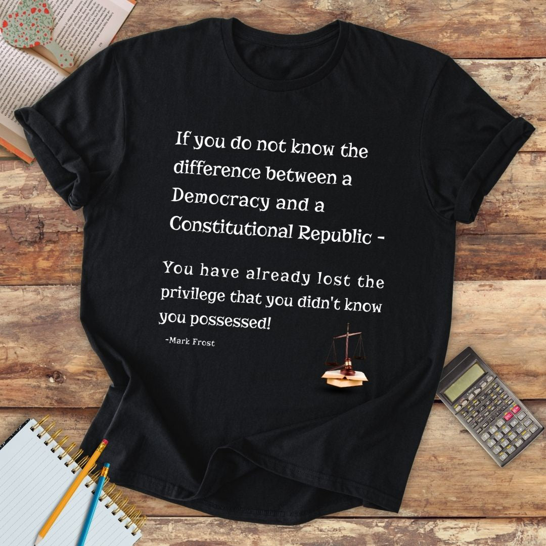Short-Sleeve Unisex T-Shirt - Democracy versus Constitutional Republic