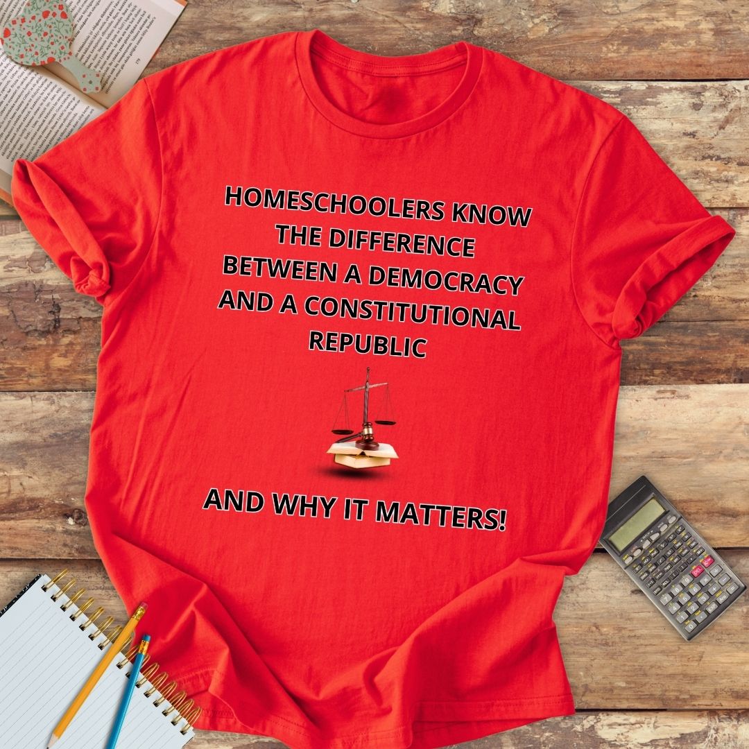 Short-Sleeve Unisex T-Shirt - Homeschoolers Know the Difference Democracy and Constitutional Republic
