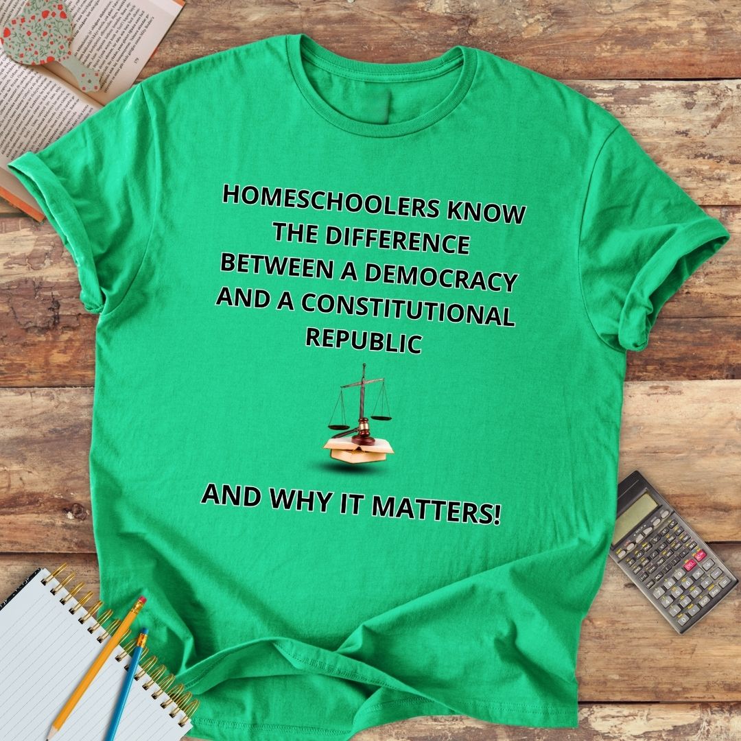 Short-Sleeve Unisex T-Shirt - Homeschoolers Know the Difference Democracy and Constitutional Republic