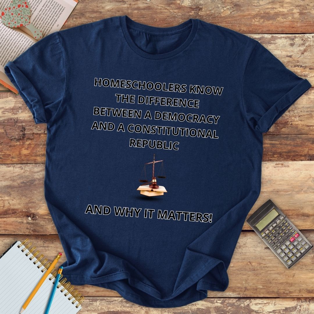 Short-Sleeve Unisex T-Shirt - Homeschoolers Know the Difference Democracy and Constitutional Republic
