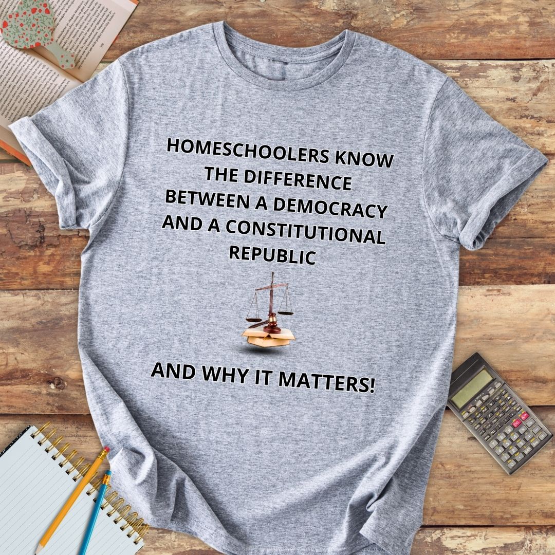 Short-Sleeve Unisex T-Shirt - Homeschoolers Know the Difference Democracy and Constitutional Republic