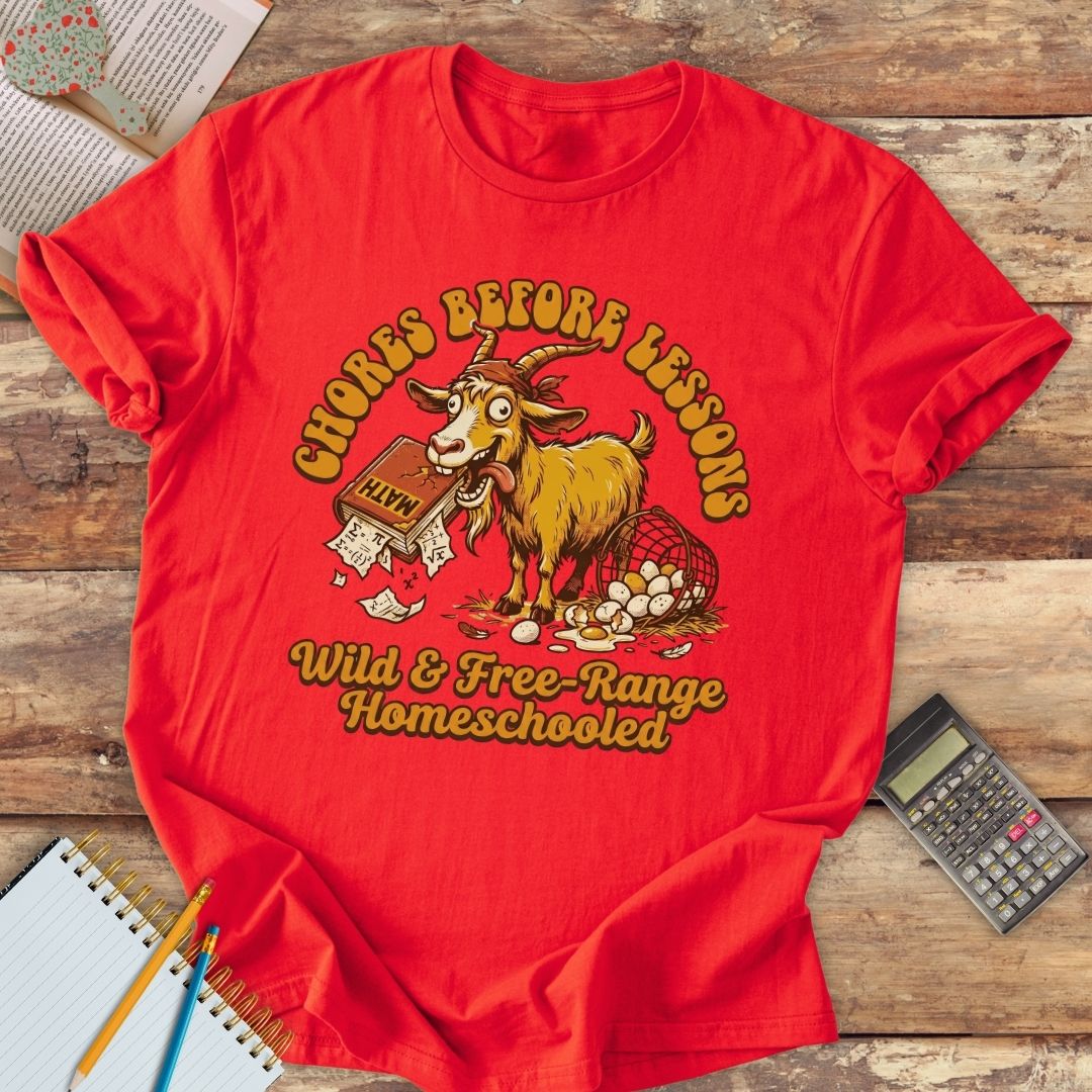 Short-Sleeve Unisex T-Shirt - Funny Chores Before Lessons Crazy Goat