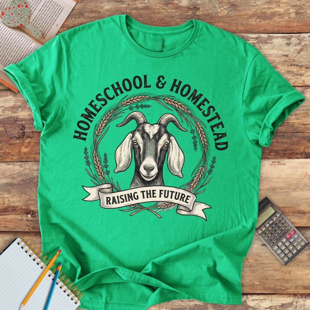 Short-Sleeve Unisex T-Shirt - Homeschool & Homestead Raising the Future Horns
