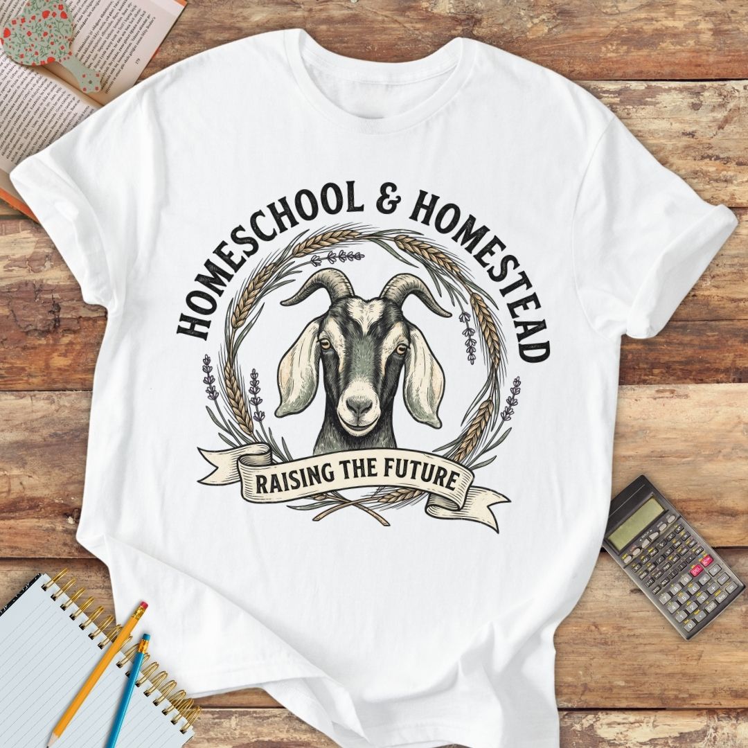 Short-Sleeve Unisex T-Shirt - Homeschool & Homestead Raising the Future Horns