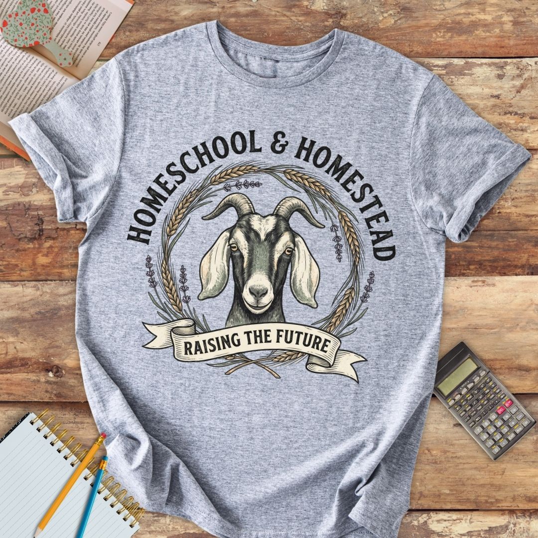 Short-Sleeve Unisex T-Shirt - Homeschool & Homestead Raising the Future Horns