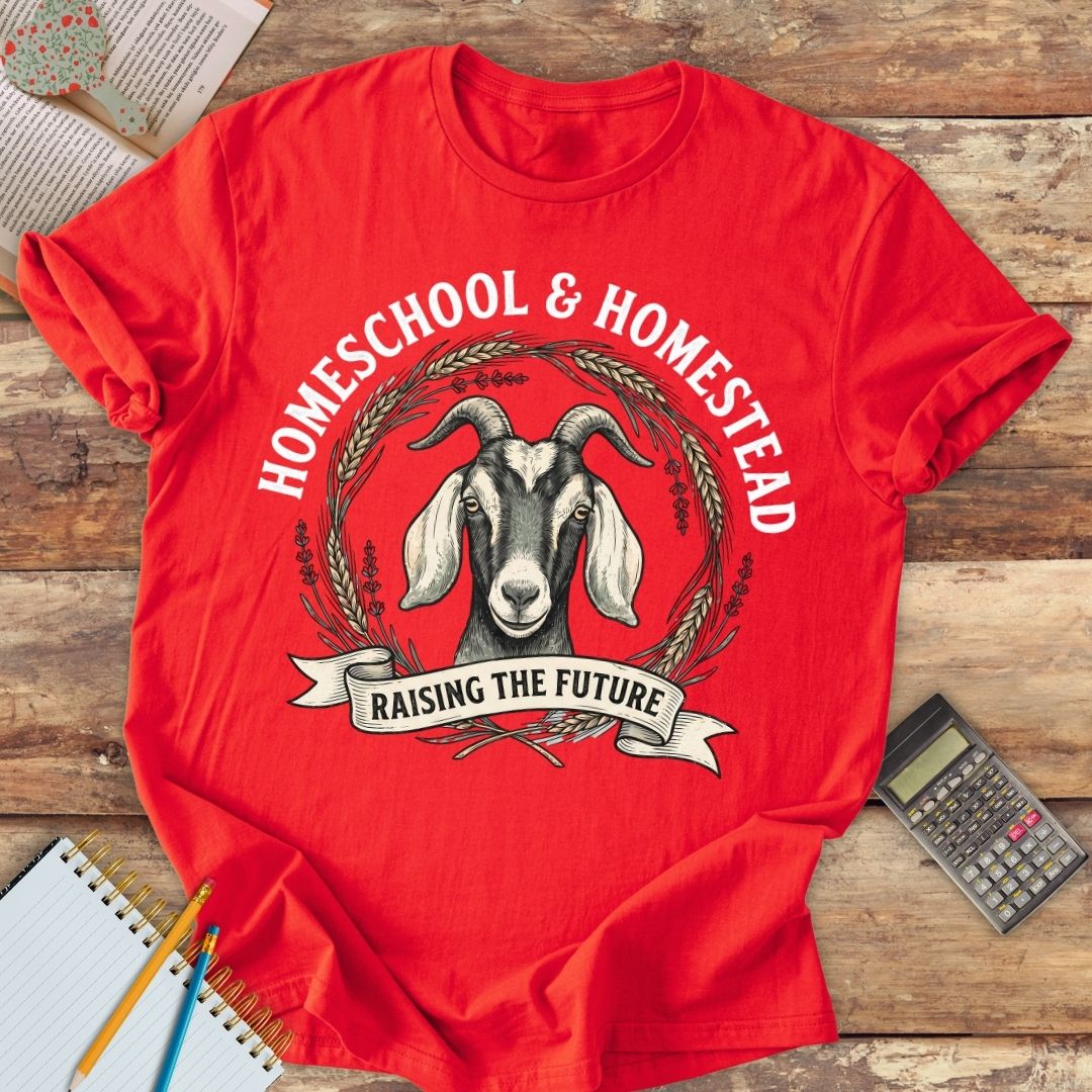 Short-Sleeve Unisex T-Shirt - Homeschool & Homestead Raising the Future Horns