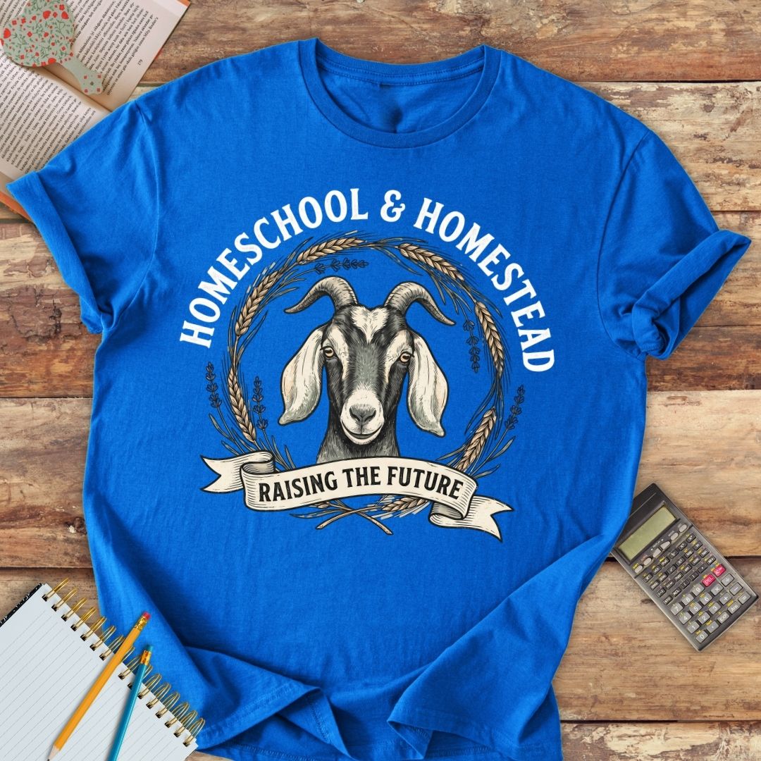 Short-Sleeve Unisex T-Shirt - Homeschool & Homestead Raising the Future Horns