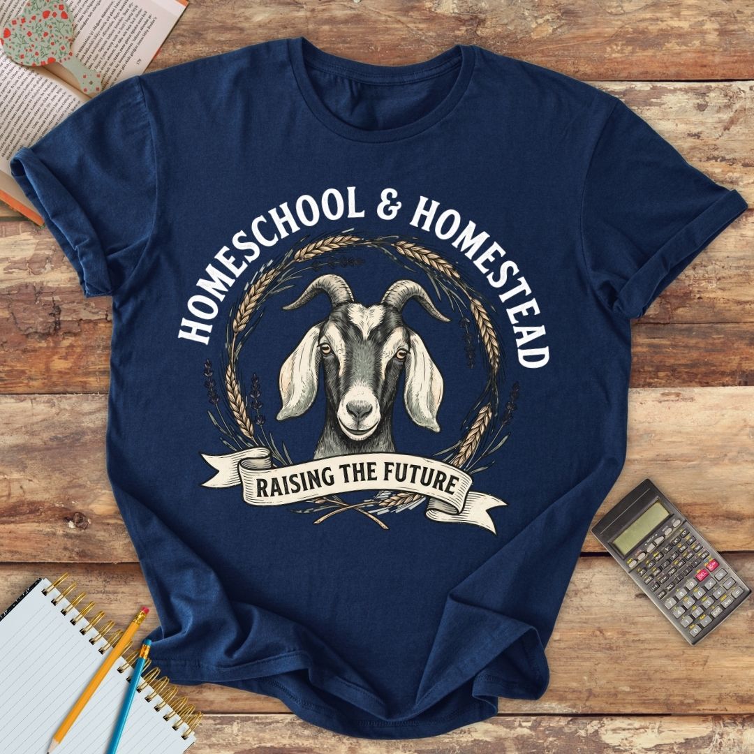 Short-Sleeve Unisex T-Shirt - Homeschool & Homestead Raising the Future Horns