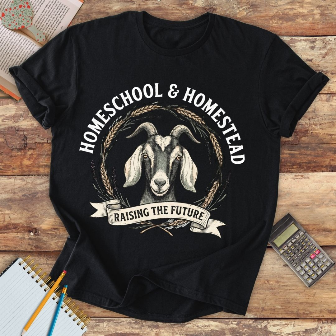 Short-Sleeve Unisex T-Shirt - Homeschool & Homestead Raising the Future Horns