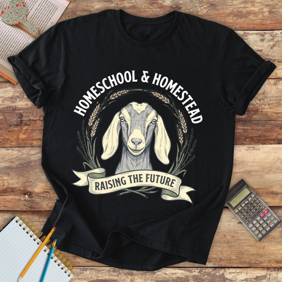Short-Sleeve Unisex T-Shirt - Homeschool & Homestead Raising the Future dehorned