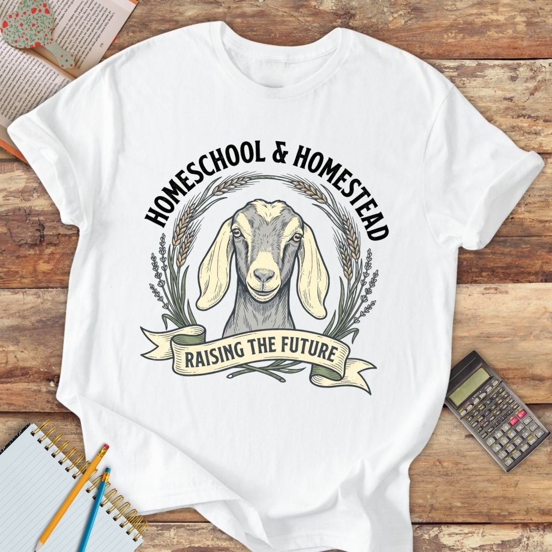 Short-Sleeve Unisex T-Shirt - Homeschool & Homestead Raising the Future dehorned
