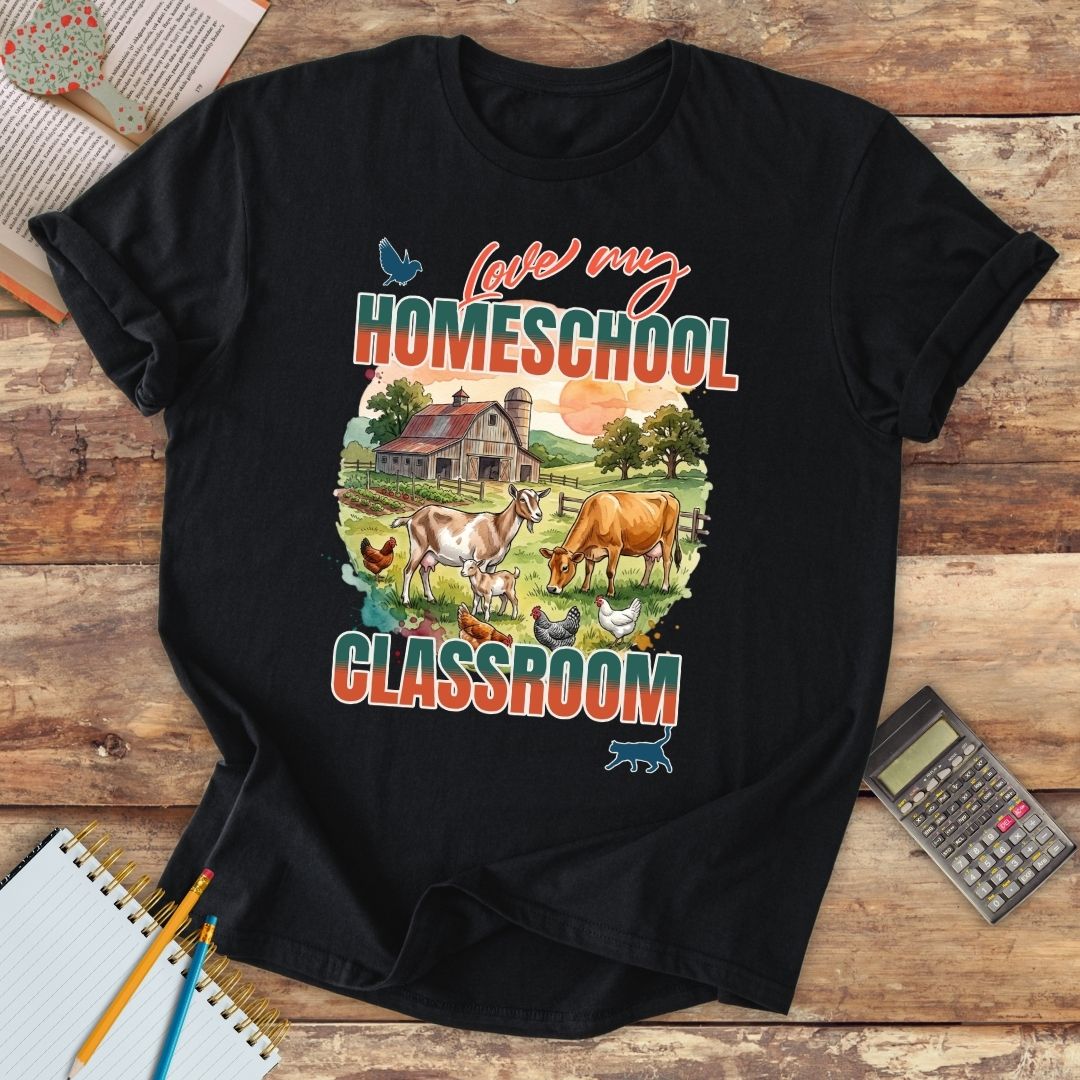 Short-Sleeve Unisex T-Shirt - Love My Homeschool Classroom Farm