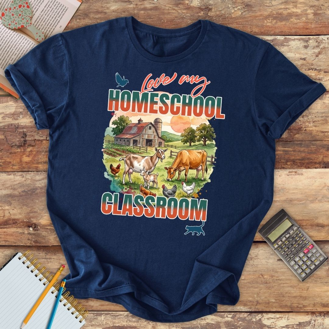 Short-Sleeve Unisex T-Shirt - Love My Homeschool Classroom Farm