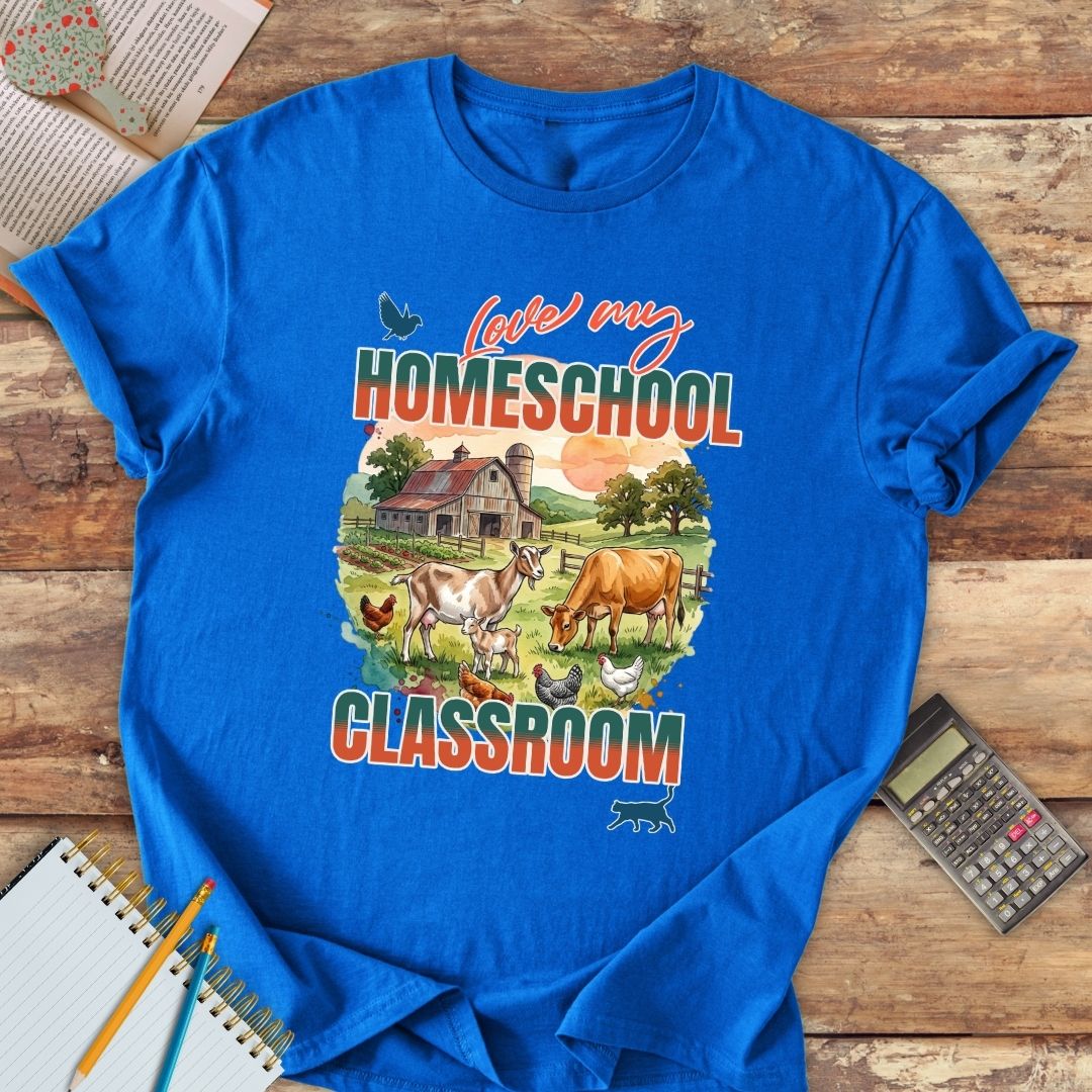 Short-Sleeve Unisex T-Shirt - Love My Homeschool Classroom Farm