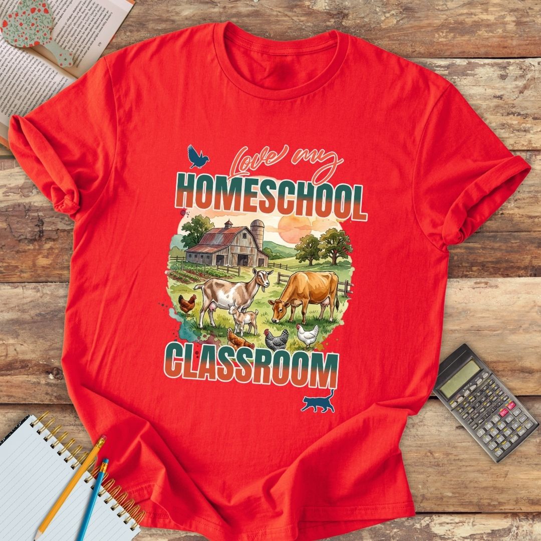 Short-Sleeve Unisex T-Shirt - Love My Homeschool Classroom Farm