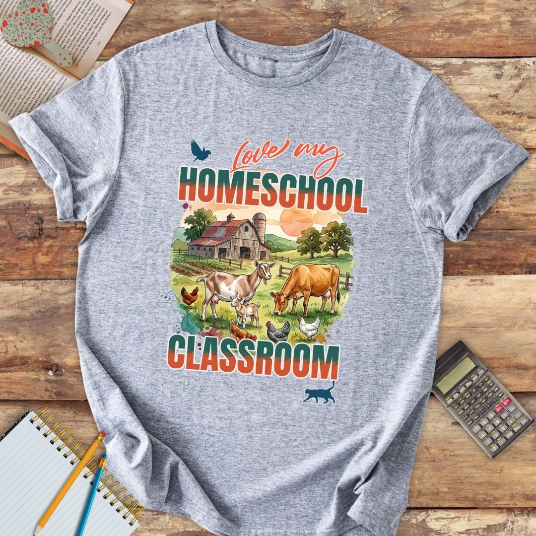 Short-Sleeve Unisex T-Shirt - Love My Homeschool Classroom Farm