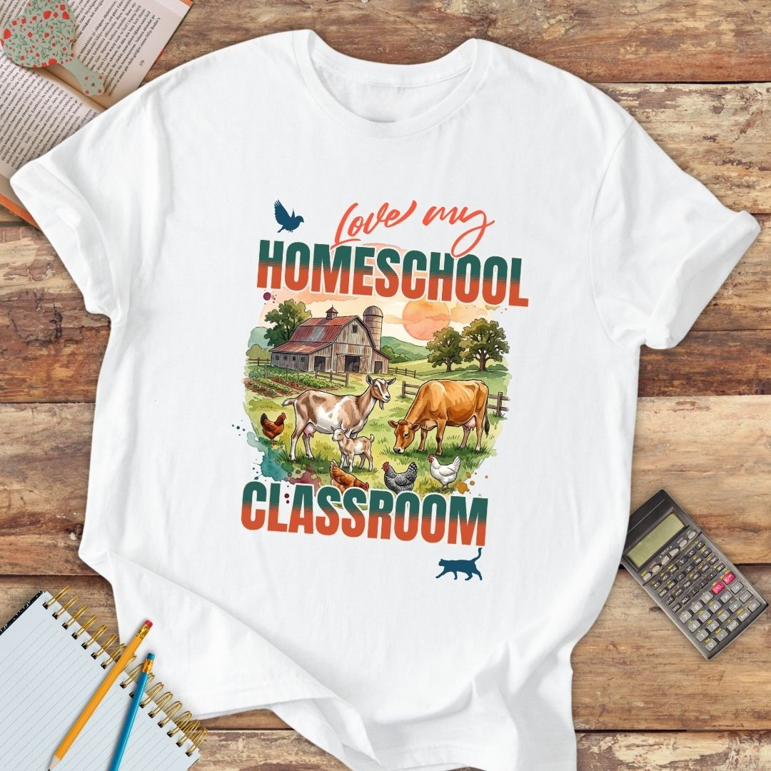 Short-Sleeve Unisex T-Shirt - Love My Homeschool Classroom Farm