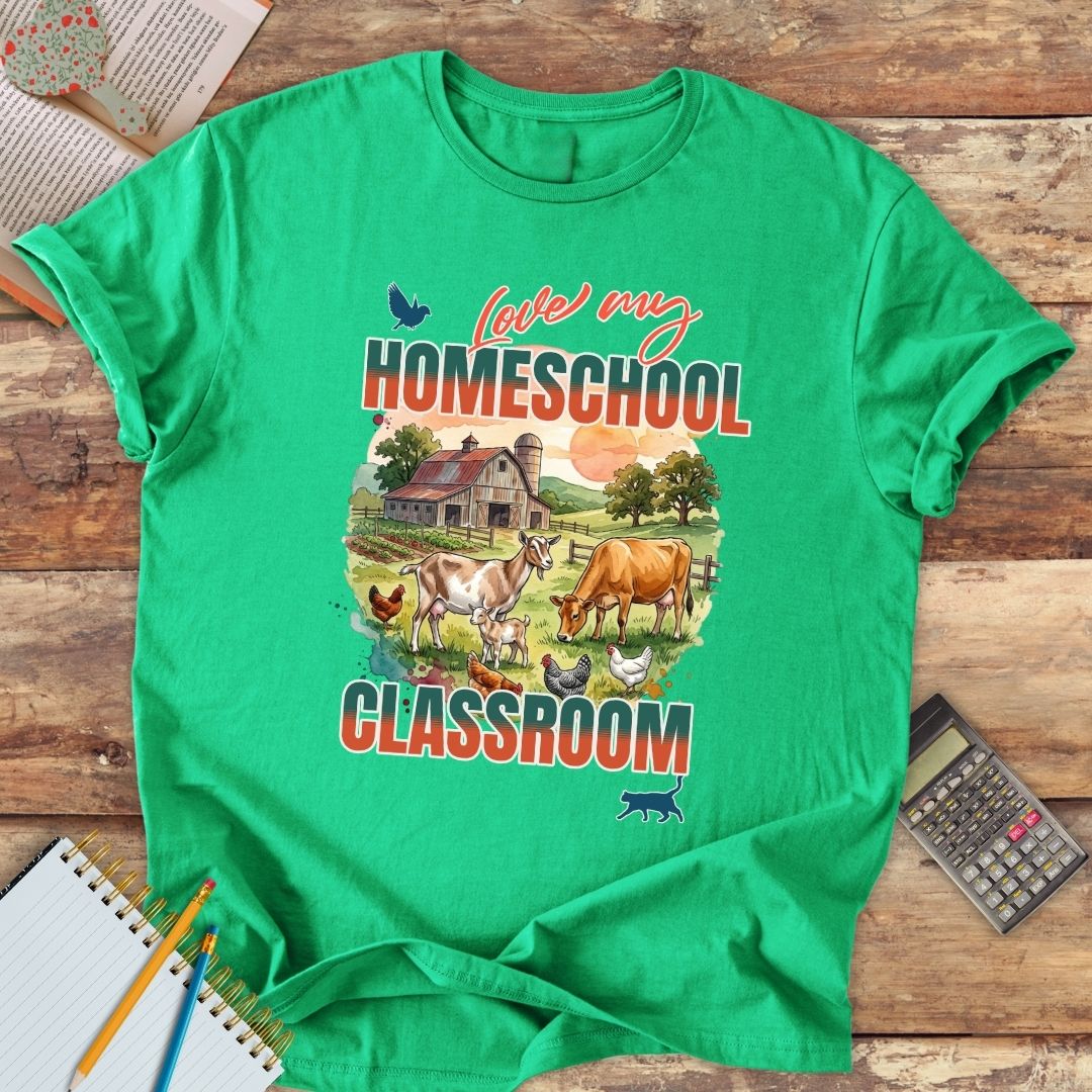Short-Sleeve Unisex T-Shirt - Love My Homeschool Classroom Farm