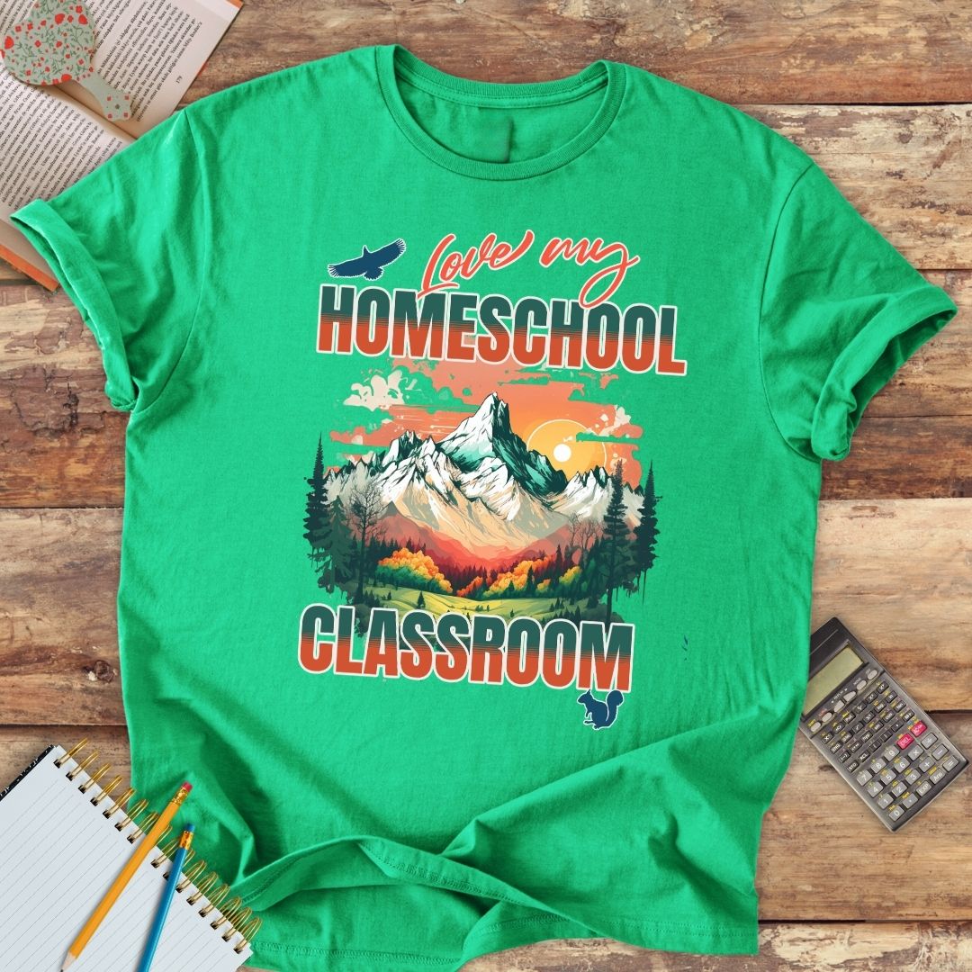Short-Sleeve Unisex T-Shirt - Love My Homeschool Classroom mountains