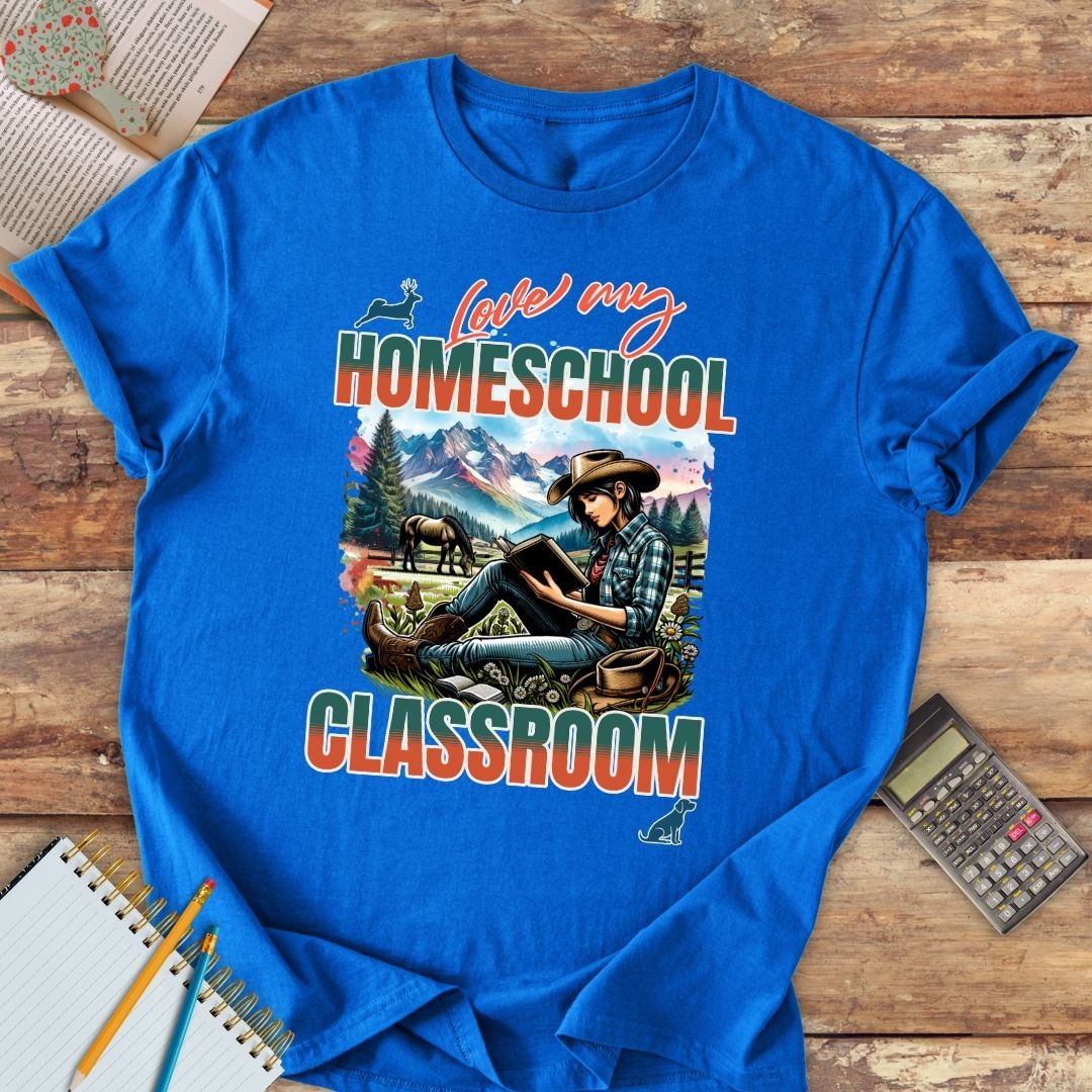 Short-Sleeve Unisex T-Shirt - Love My Homeschool Classroom Cowgirl