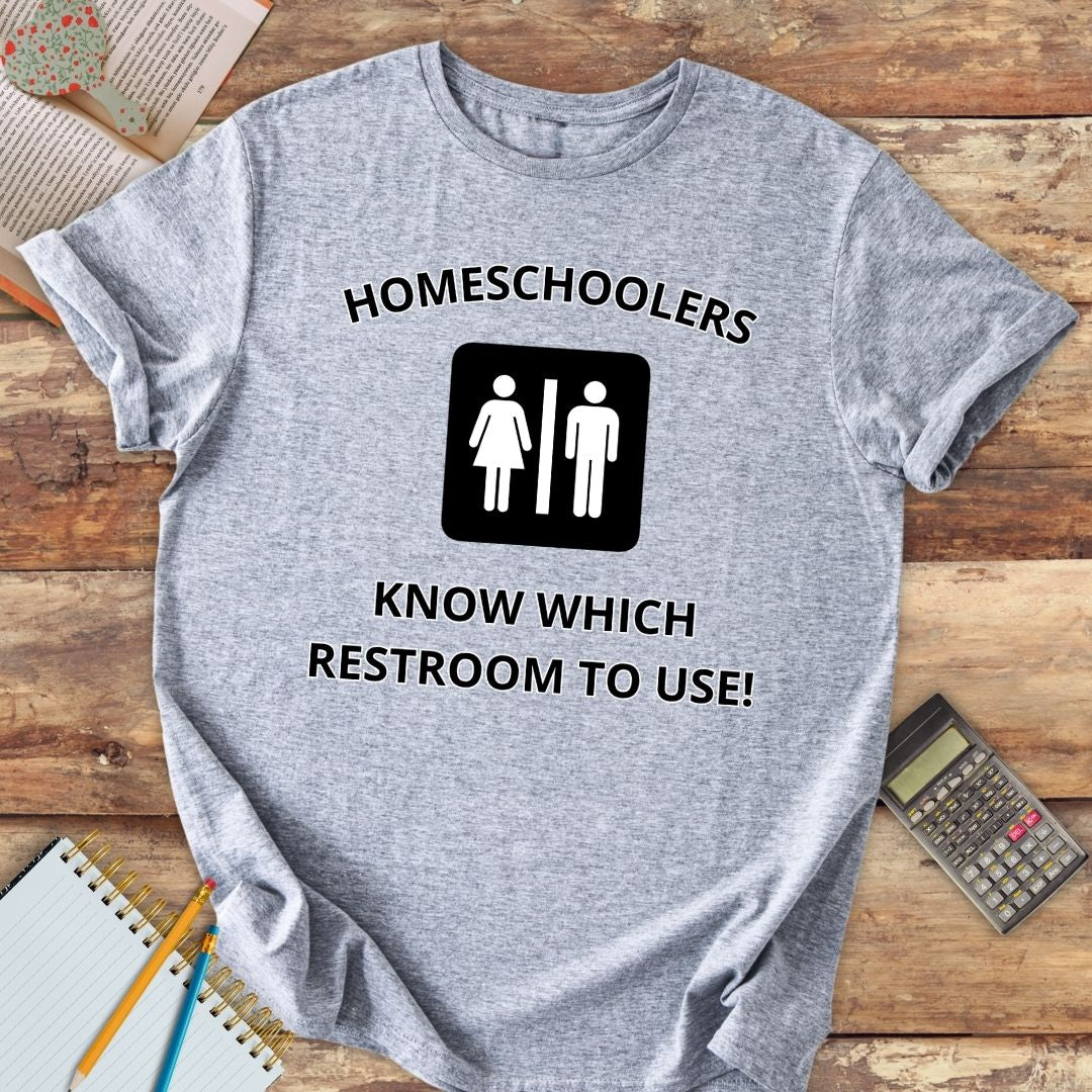 Short-Sleeve Unisex T-Shirt - Homeschoolers Know Which Restroom To Use