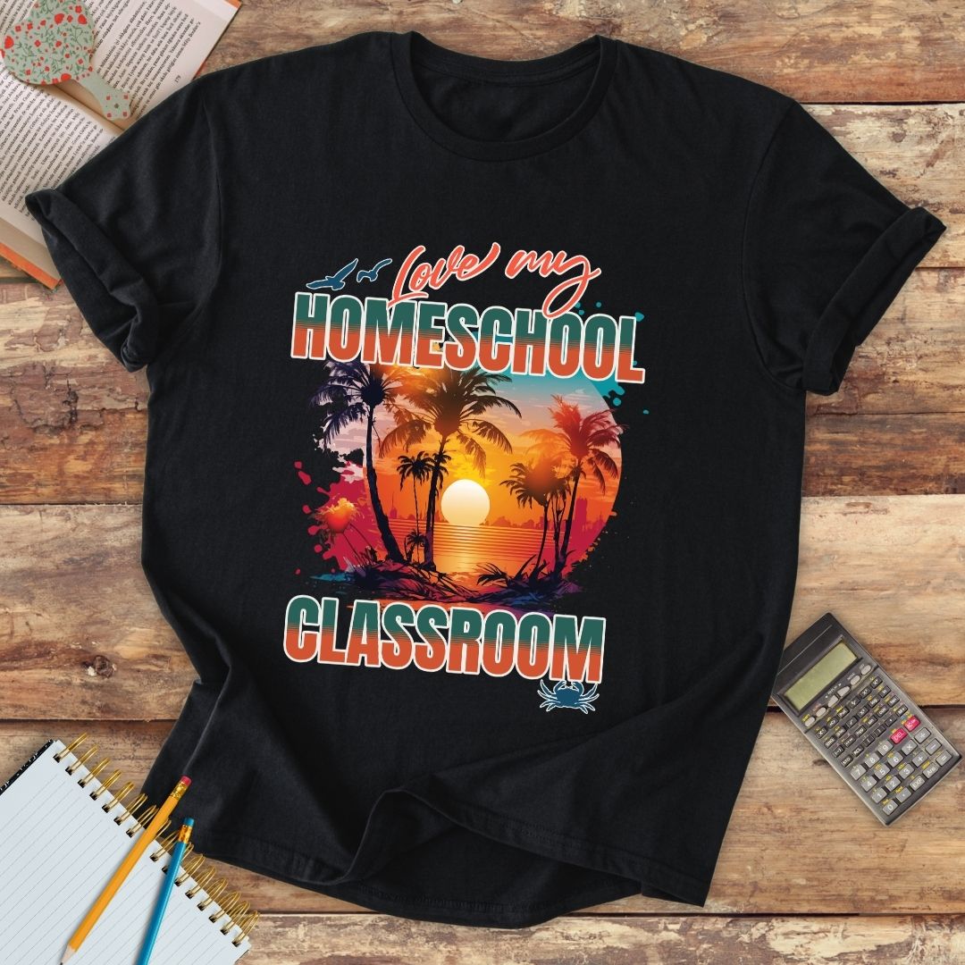 Short-Sleeve Unisex T-Shirt - Love My Homeschool Classroom Beach