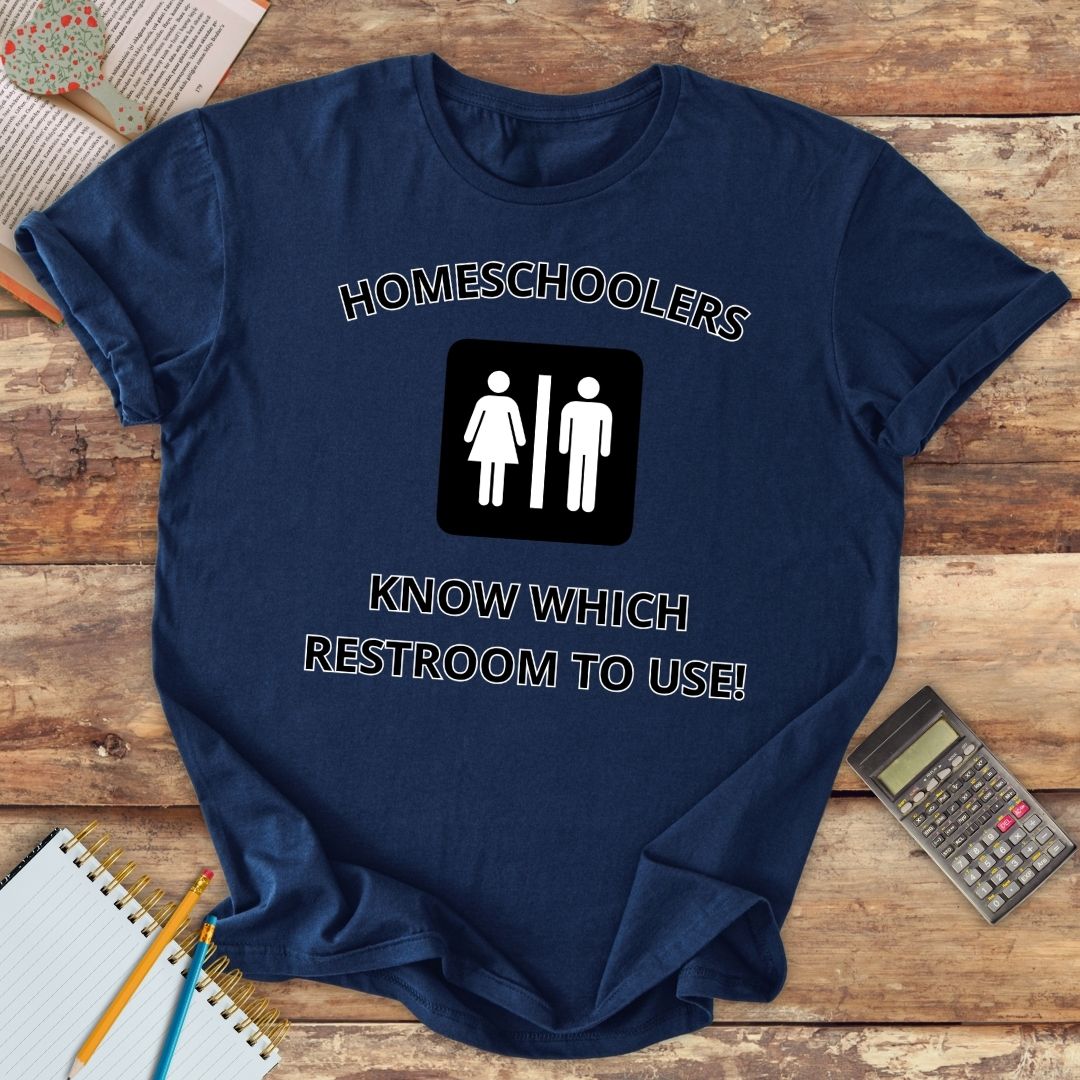 Short-Sleeve Unisex T-Shirt - Homeschoolers Know Which Restroom To Use