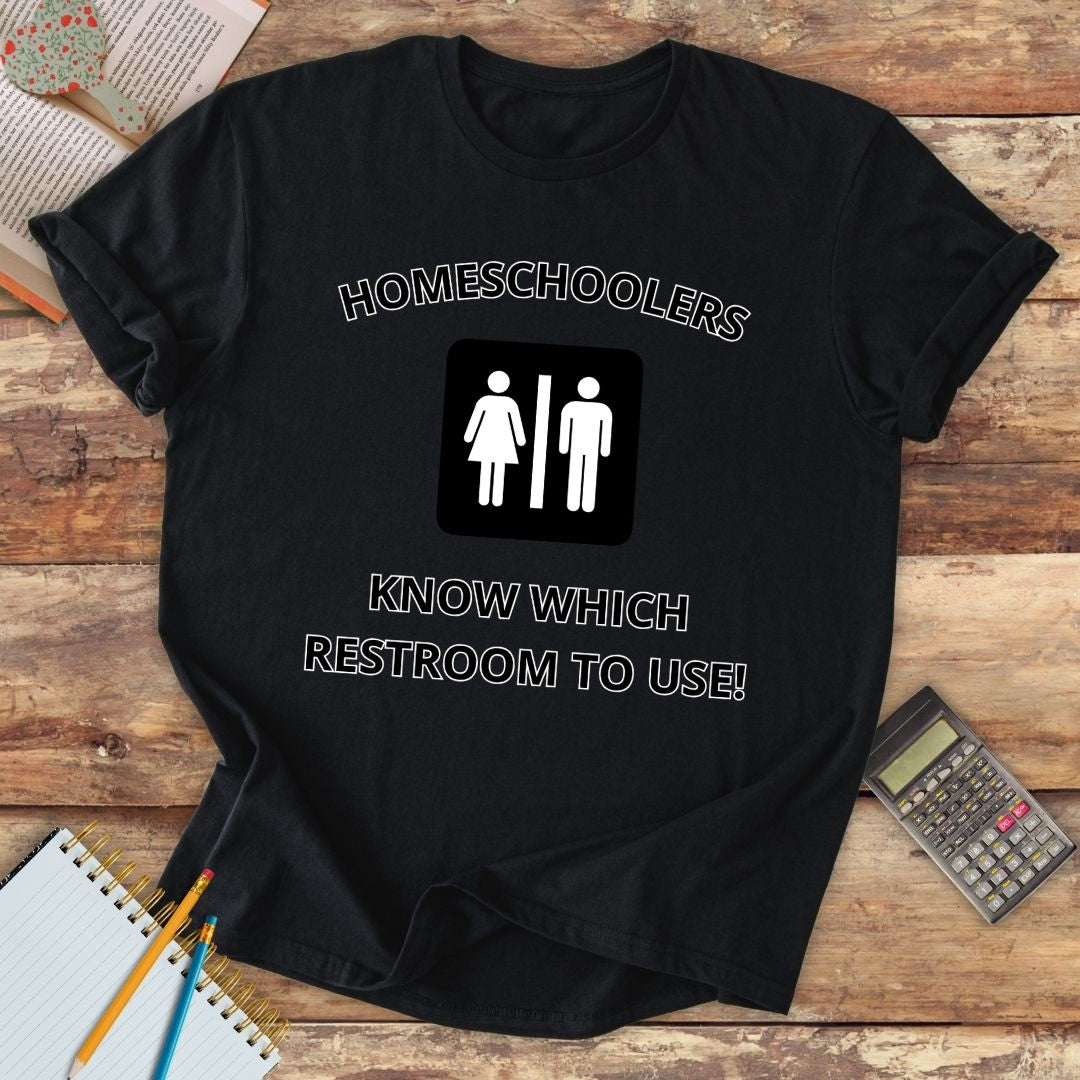 Short-Sleeve Unisex T-Shirt - Homeschoolers Know Which Restroom To Use