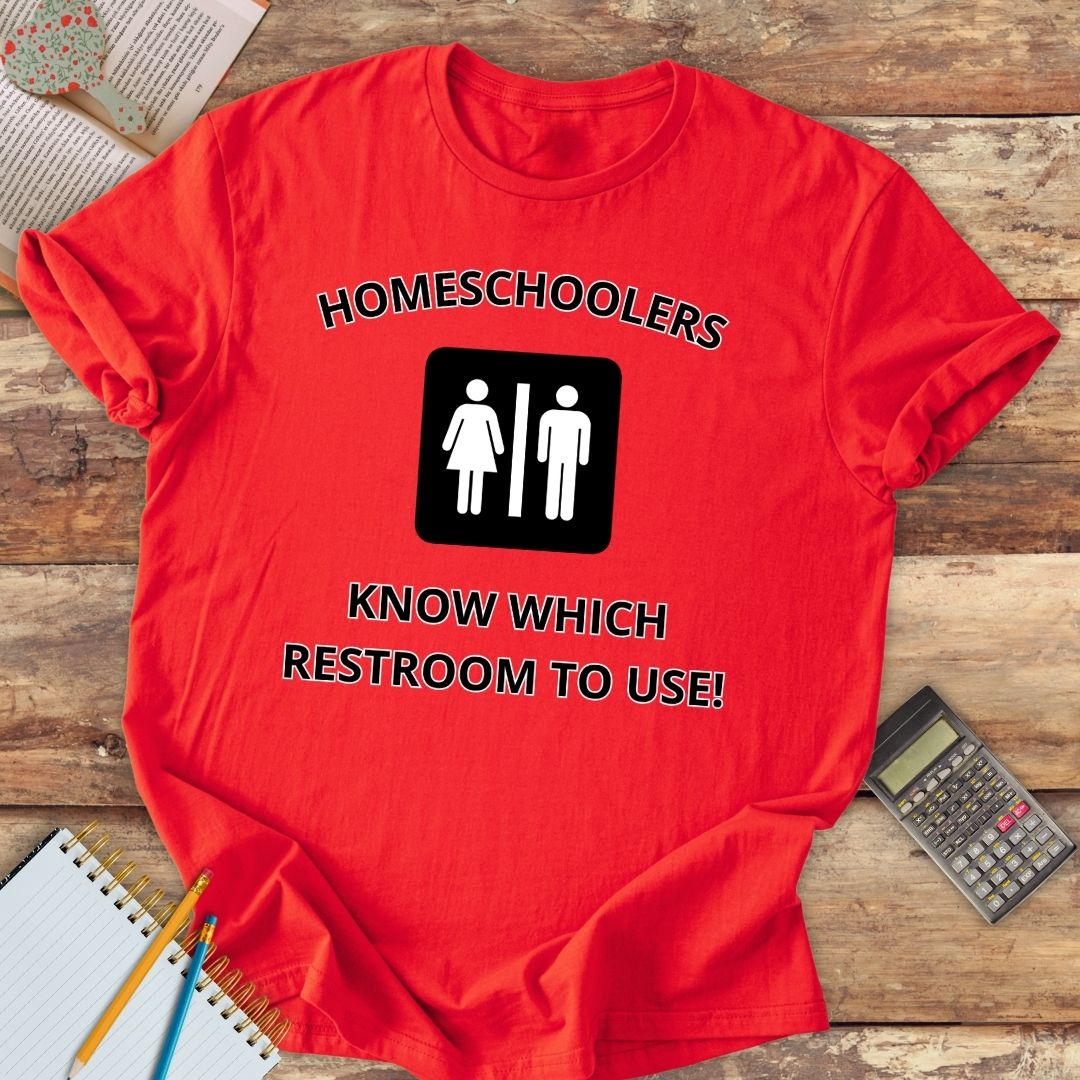 Short-Sleeve Unisex T-Shirt - Homeschoolers Know Which Restroom To Use