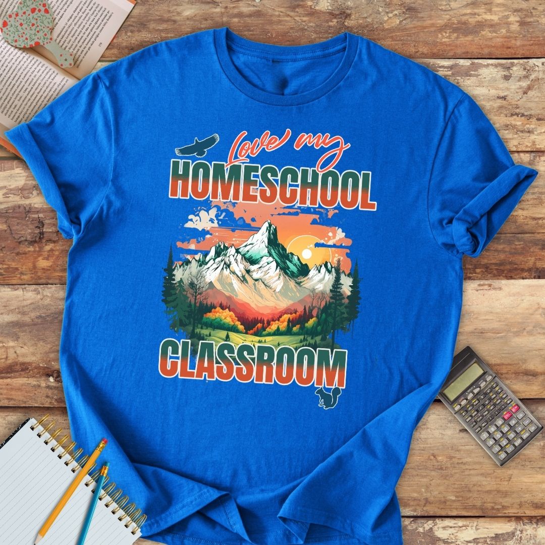 Short-Sleeve Unisex T-Shirt - Love My Homeschool Classroom mountains