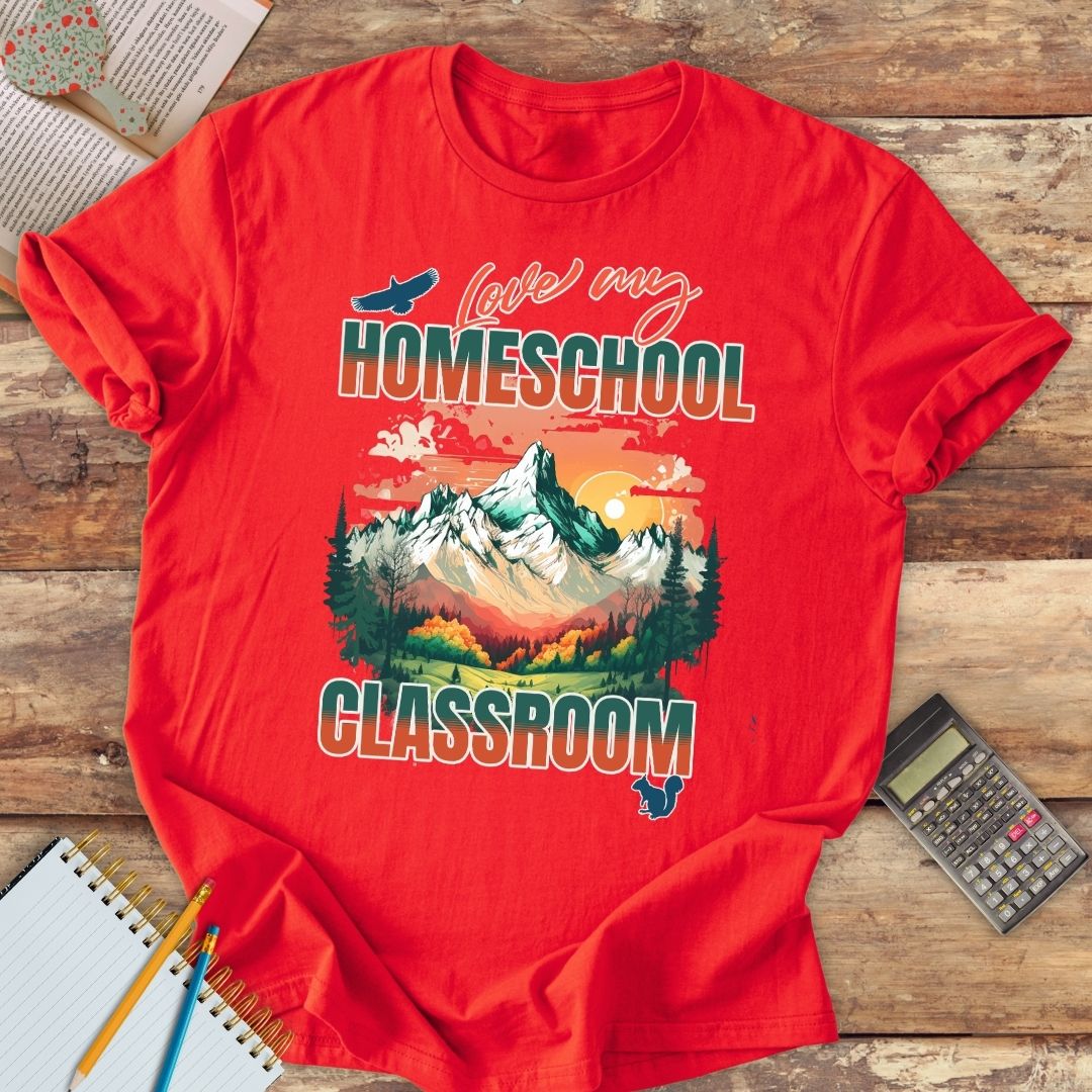 Short-Sleeve Unisex T-Shirt - Love My Homeschool Classroom mountains