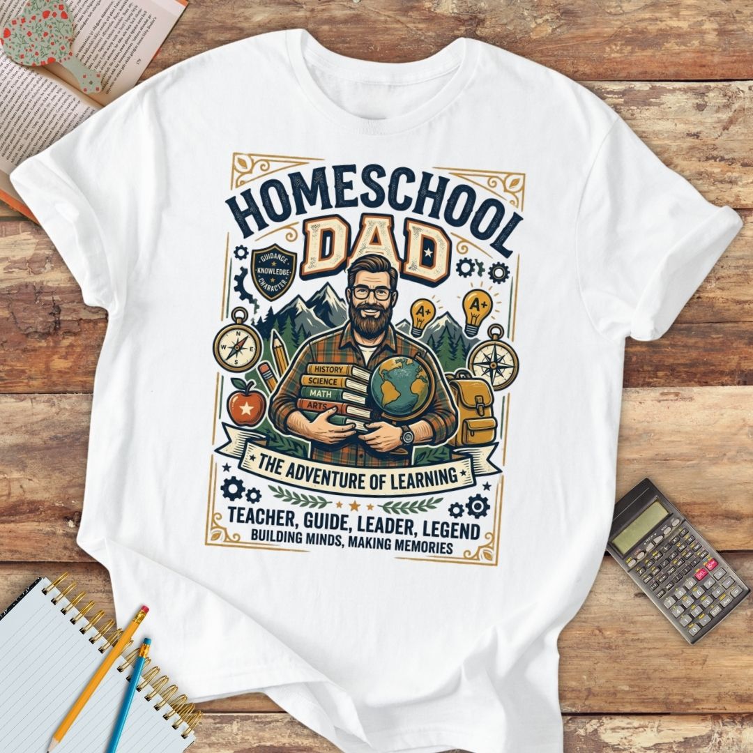 Short-Sleeve Unisex T-Shirt - Homeschool Dad The Adventure of Learning