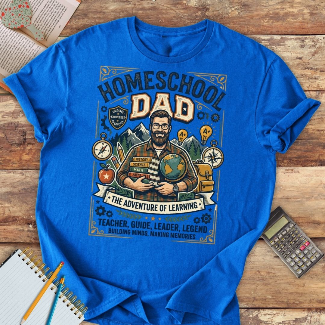 Short-Sleeve Unisex T-Shirt - Homeschool Dad The Adventure of Learning