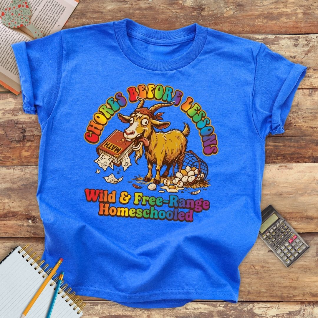 Youth classic tee - Funny Chores Before Lessons Crazy Goat