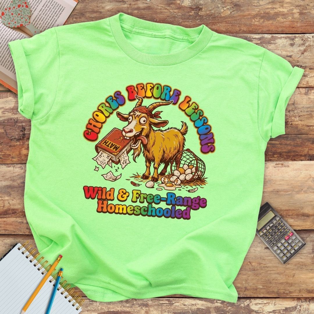 Youth classic tee - Funny Chores Before Lessons Crazy Goat