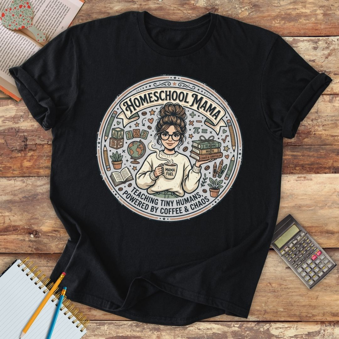 Short-Sleeve Unisex T-Shirt - Homeschool Mama Powered by Coffee 2