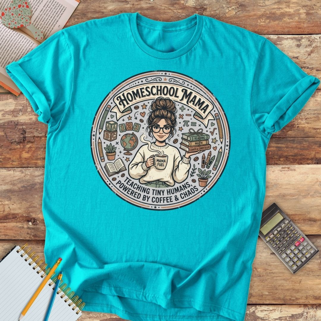 Short-Sleeve Unisex T-Shirt - Homeschool Mama Powered by Coffee 2