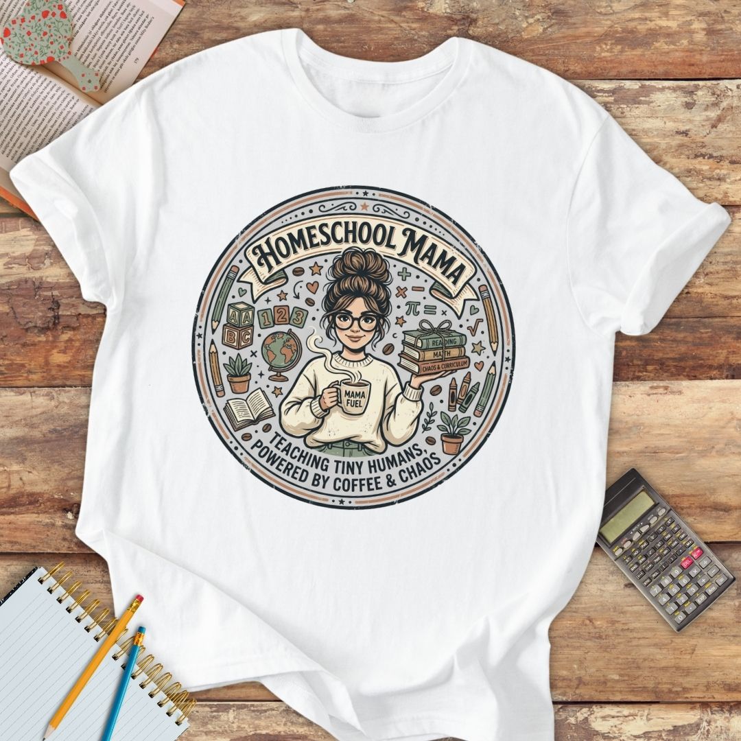 Short-Sleeve Unisex T-Shirt - Homeschool Mama Powered by Coffee 2