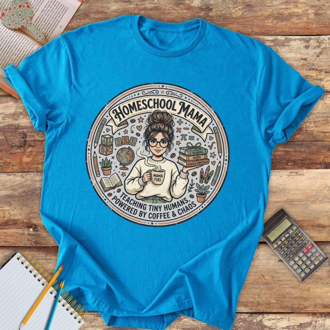 Short-Sleeve Unisex T-Shirt - Homeschool Mama Powered by Coffee 2