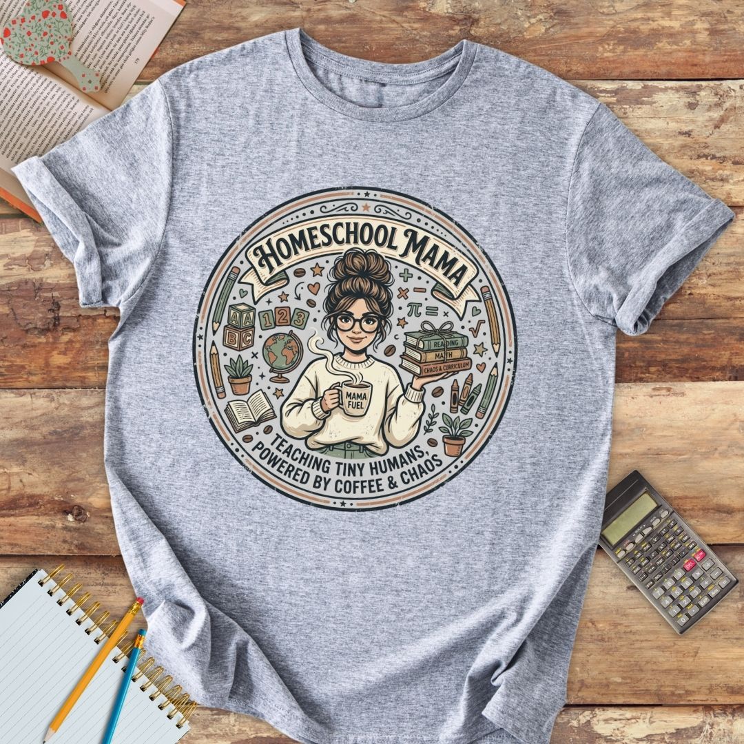 Short-Sleeve Unisex T-Shirt - Homeschool Mama Powered by Coffee 2