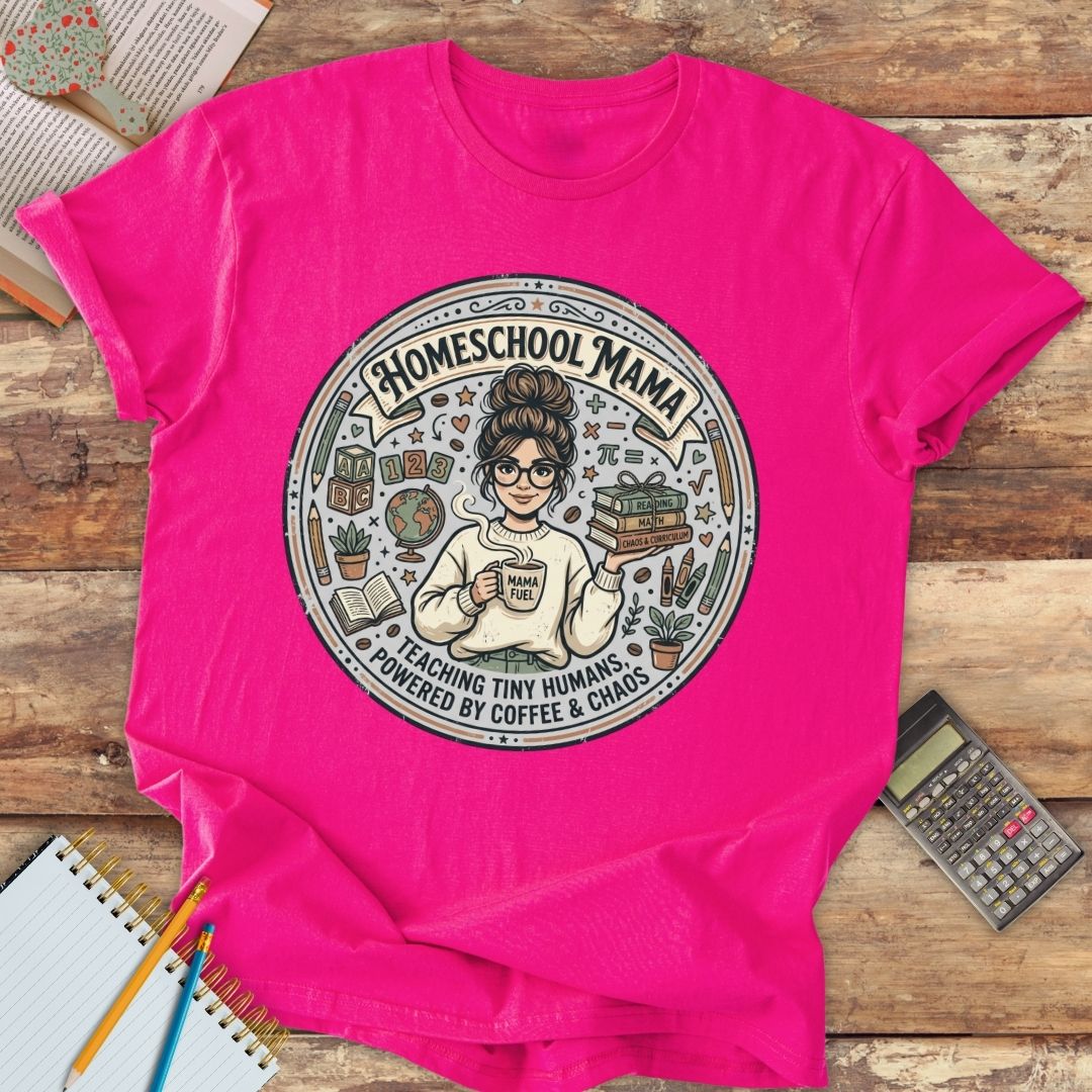 Short-Sleeve Unisex T-Shirt - Homeschool Mama Powered by Coffee 2