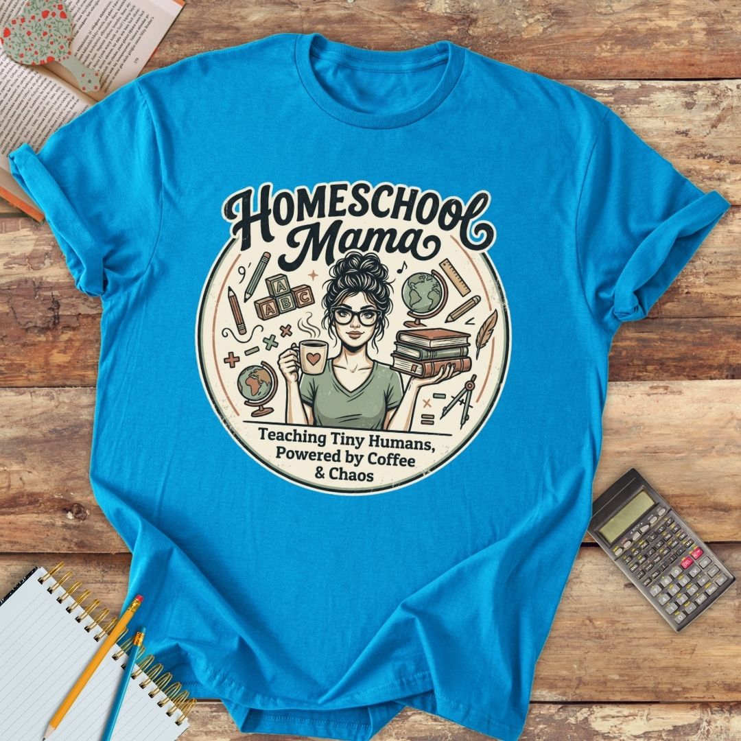 Short-Sleeve Unisex T-Shirt - Homeschool Mama Powered by Coffee - 1