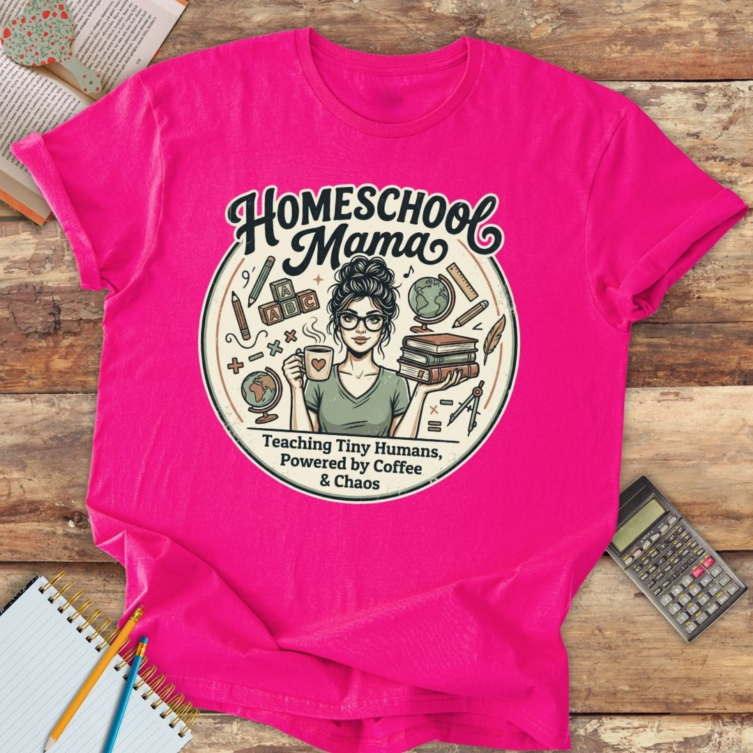 Short-Sleeve Unisex T-Shirt - Homeschool Mama Powered by Coffee - 1