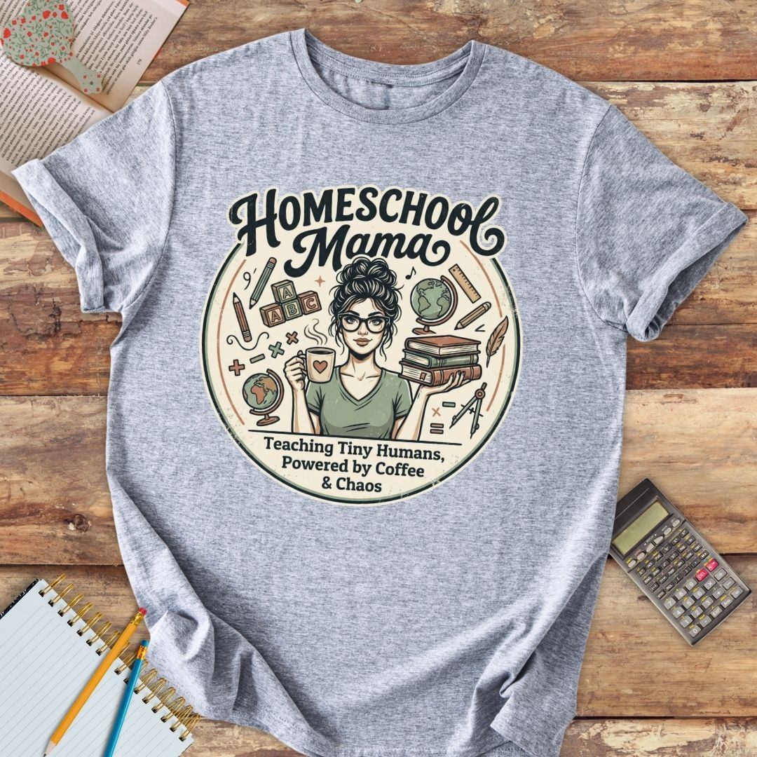 Short-Sleeve Unisex T-Shirt - Homeschool Mama Powered by Coffee - 1