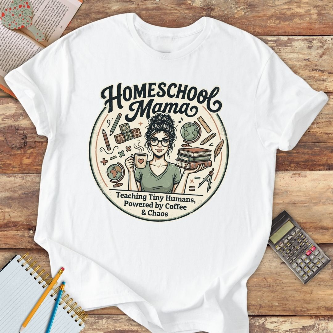 Short-Sleeve Unisex T-Shirt - Homeschool Mama Powered by Coffee - 1