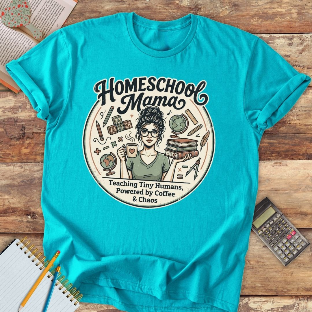 Short-Sleeve Unisex T-Shirt - Homeschool Mama Powered by Coffee - 1