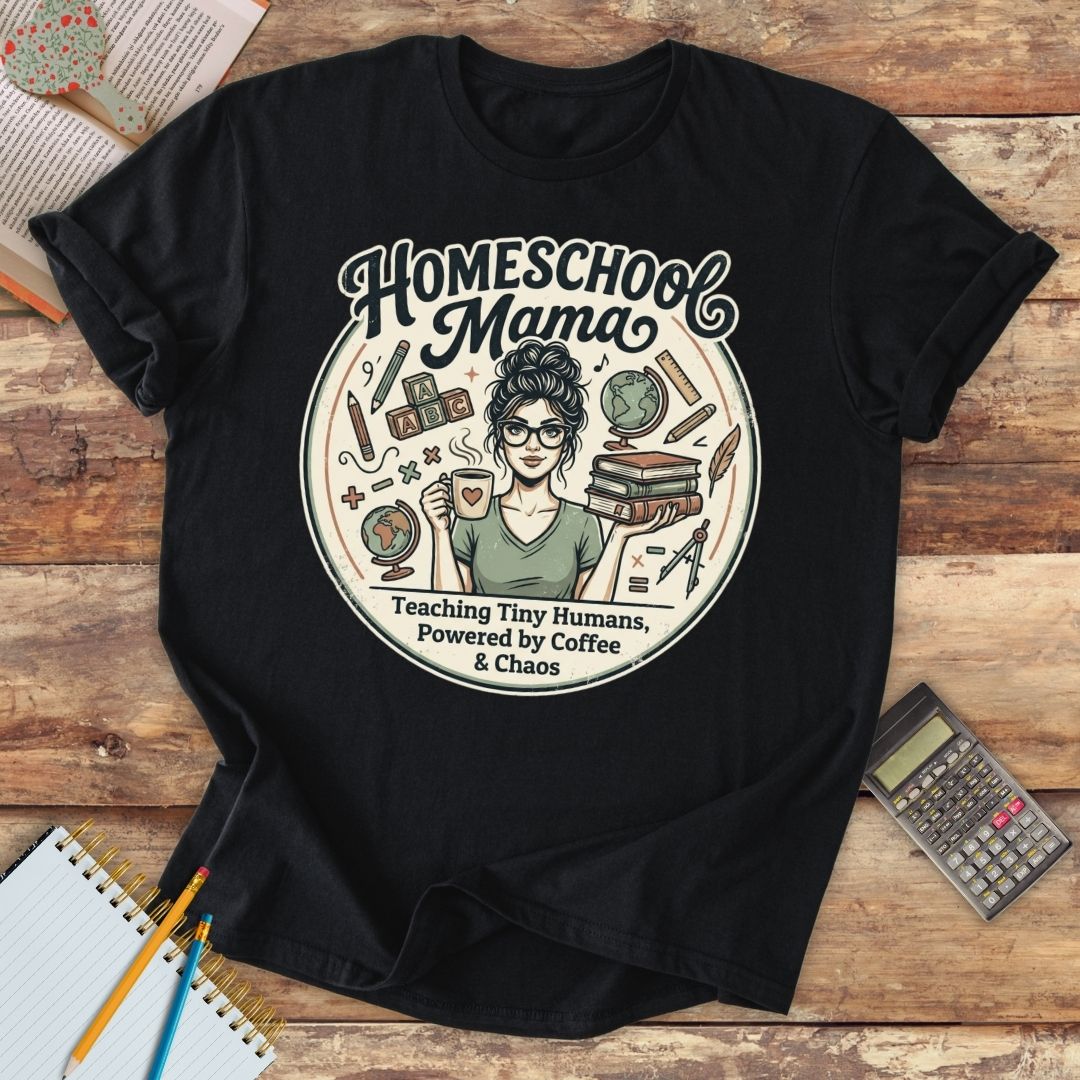 Short-Sleeve Unisex T-Shirt - Homeschool Mama Powered by Coffee - 1
