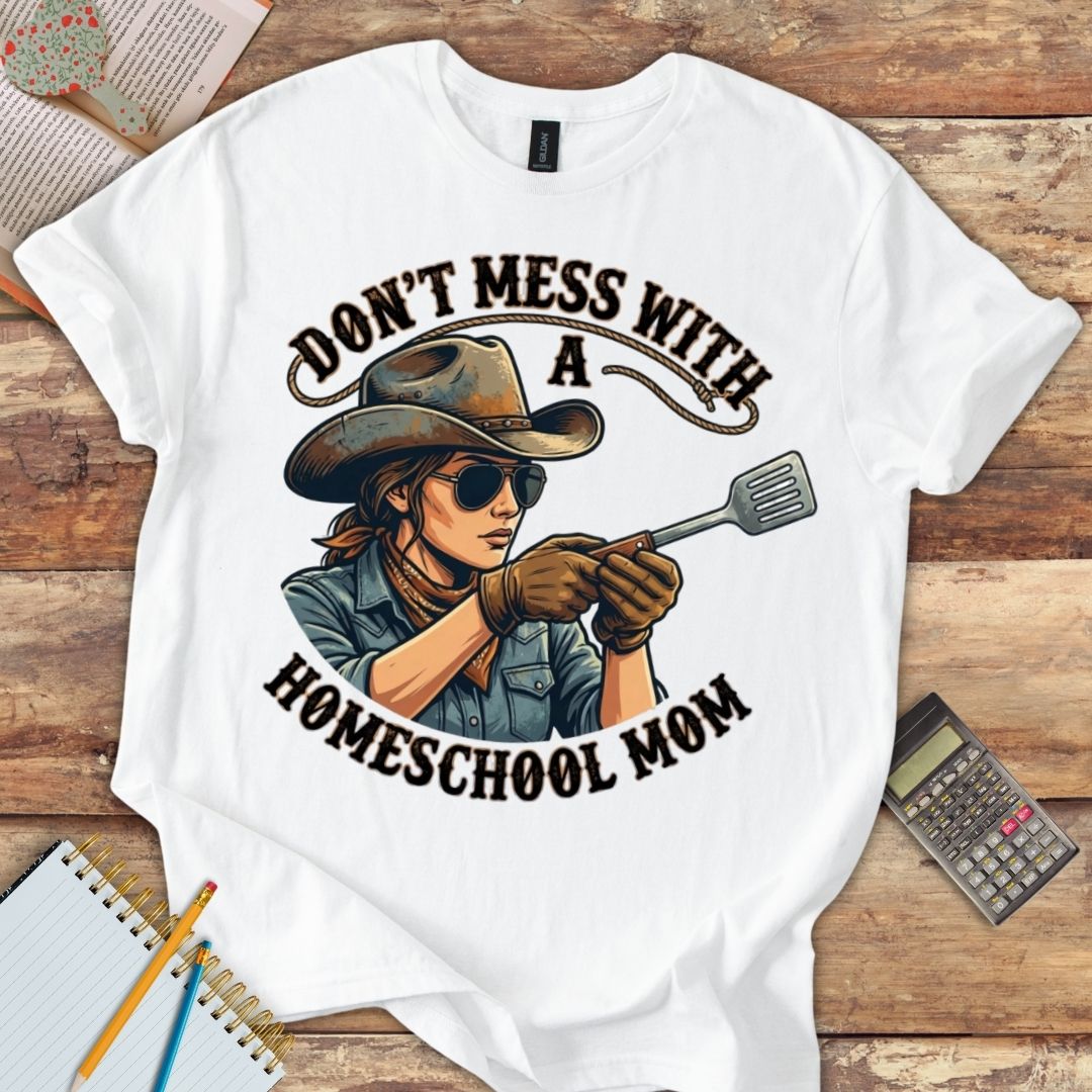 Short-Sleeve Unisex T-Shirt - Funny Don't Mess with Homeschool Mom Spatula